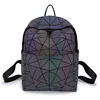 light reflective boys and girls holographic geometric rucksack glowing bagpack backpack