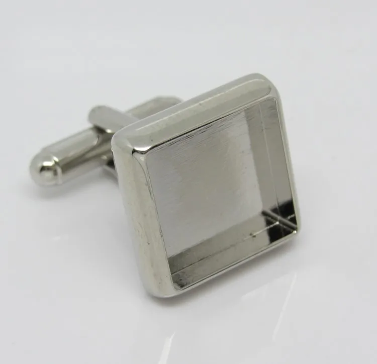 DIY jewelry metal cuff link tray brass custom square cufflink blanks.jpg