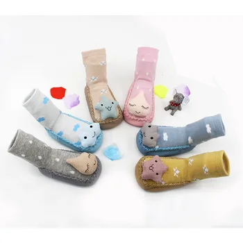 Non Skid Wholesale Slipper Cute Baby Socks With Leather Sole Buy
