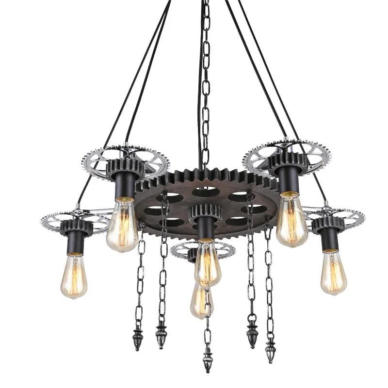 New Machine Age Steampunk Pipe Gear Led Pendant Lamp With Vintage Steampunk Pipe Gear Led Pendant Lamp