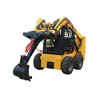 Construction machinery japan engine wheel skid steer loader with backhoe digging