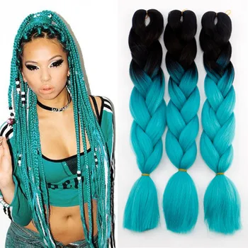 Wholesale Synthetic Fiber Marley Colorful Jumbo Hair Braids For