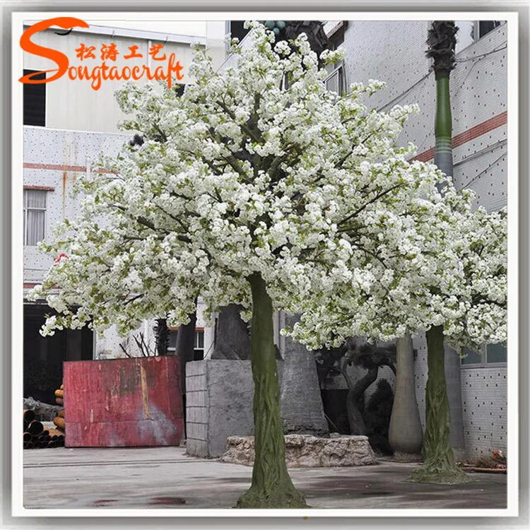 China Factory Wholesale Custom Plastic Artificial Silk Indoor White