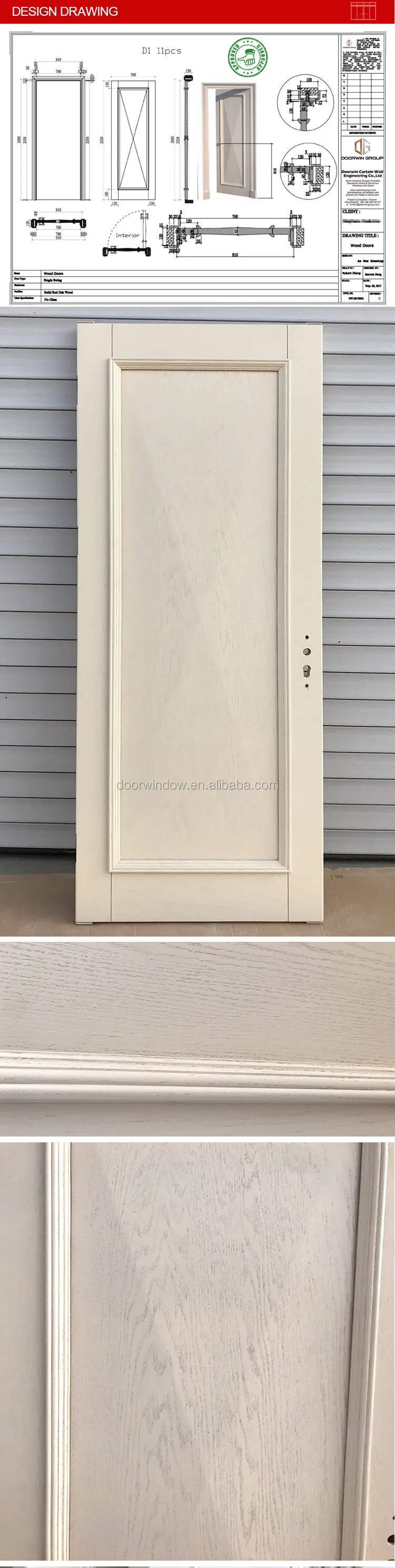 28 x 80 inch Smooth 4 Panel Hollow Core Primed Composite Single Dressing Room Doors