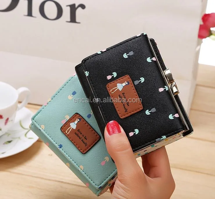 Encai Small Pu Wallet Teens Students Wallet Cute Girl's Purse Buy