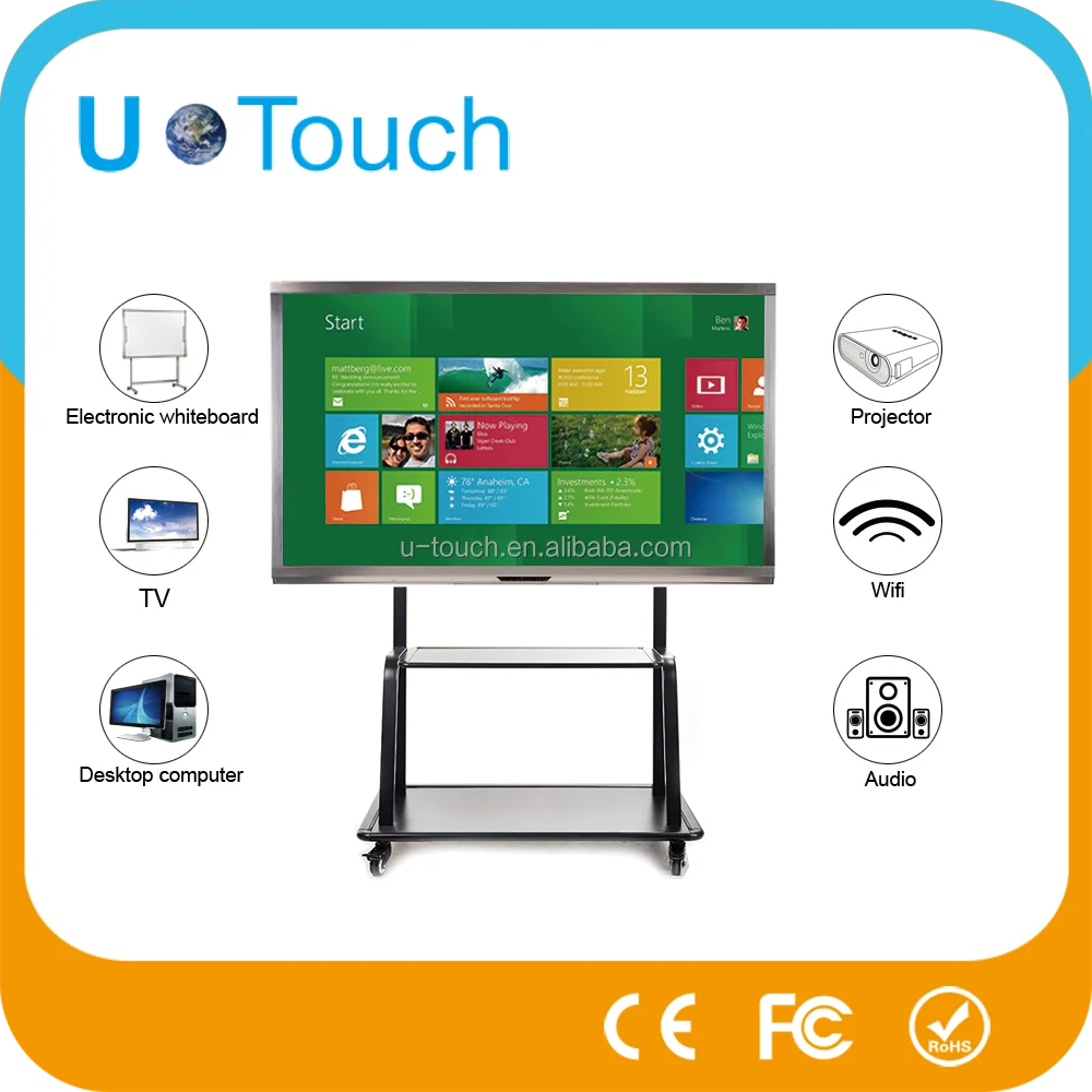 Education equipment class use 55 led touch screen monitor