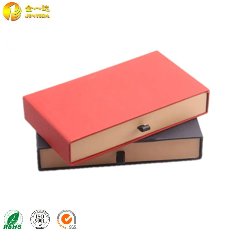 Rigid Cardboard Packaging Paper Drawer Storage Box With Handle