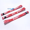 cheap customized fabric wristband textile bracelet for summer festival