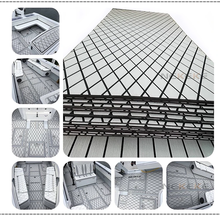 6 mm thick gray 90 x 240 CM thick marine grade Eva foam deck pad