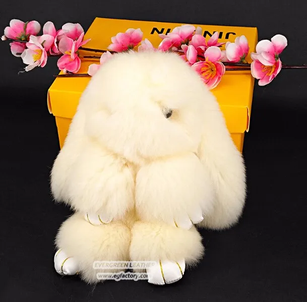 Real hair Rabbit women bags decoration accessory FT045