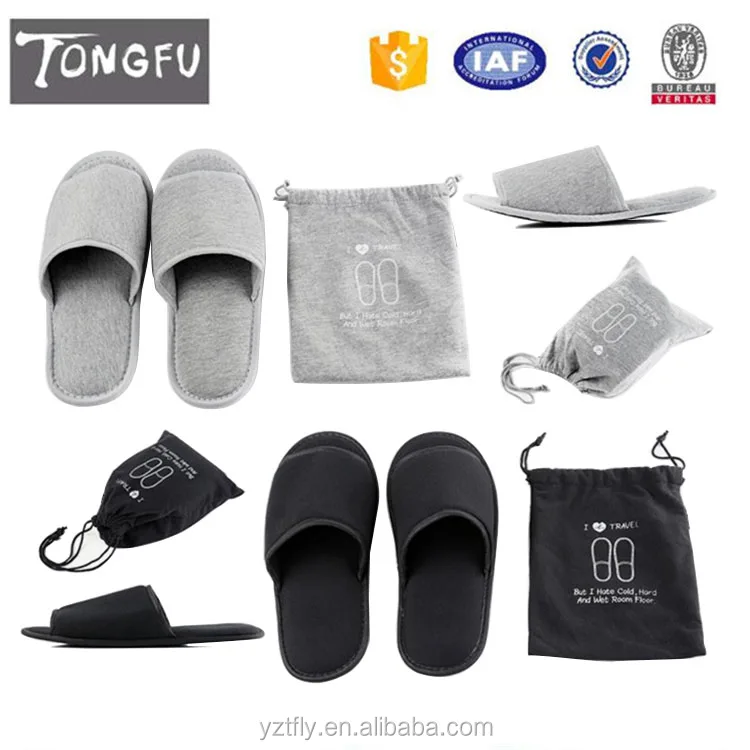 foldable slippers in a bag