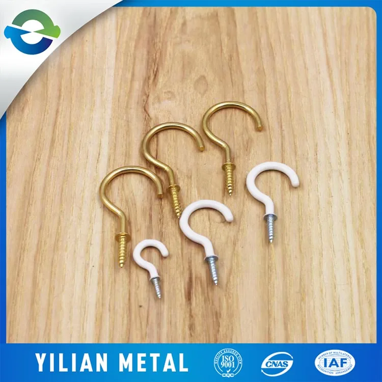 Decorative Cup Hooks With Shoulder Top Quality Open Eye Screw