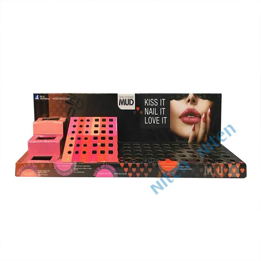 Cardboard Lip Balm Container Makeup Mac Cosmetic Lip Gloss Display