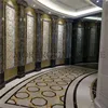 Italian waterjet beige polished marble pattern floor design