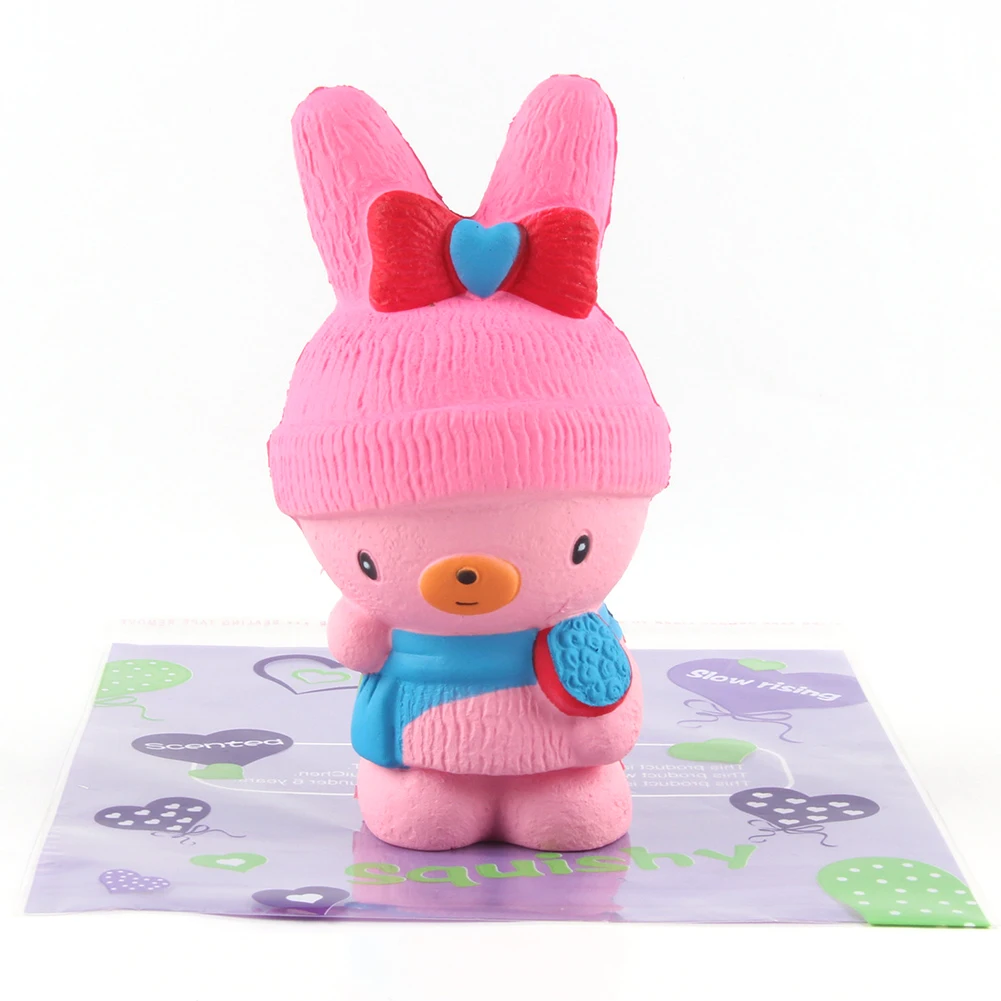 High quality hot sell customize animal squishy pink rabbit squishy stress relief squishies wholesale slow rising squishies