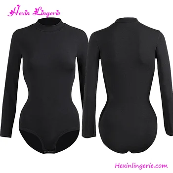 plain black bodysuit