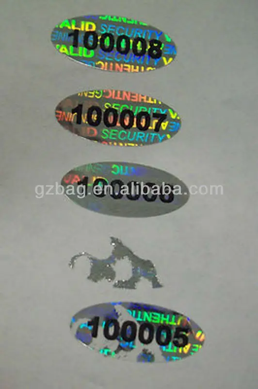 Pull Tabs and Break Open Lottery Tickets with hologram sticker/hologram hot stamping foil