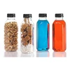 Clear PET 350 Ml Cold Brew coffee Plastic Bottles Square Juice Beverage smoothies Bottles