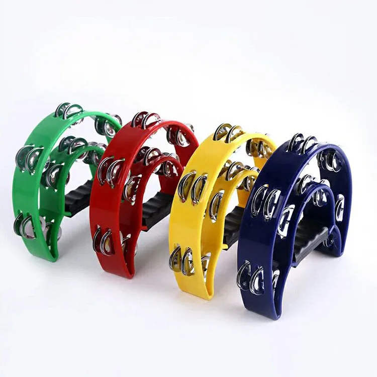 Wholesale Musical Instrument Hand Bell Tambourine For Sale Color