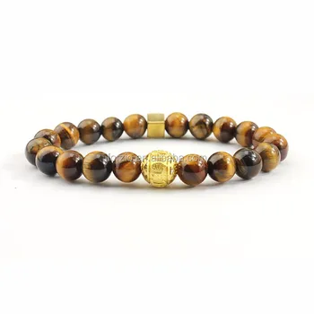 Bn1003b Natural Tiger Eye Stone Bracelet Jewelry With Gold Er Bn1003b Natural Tiger Eye Stone Bracelet Jewelry With Gold Er Beads Handmade Gemstone Bracelets In