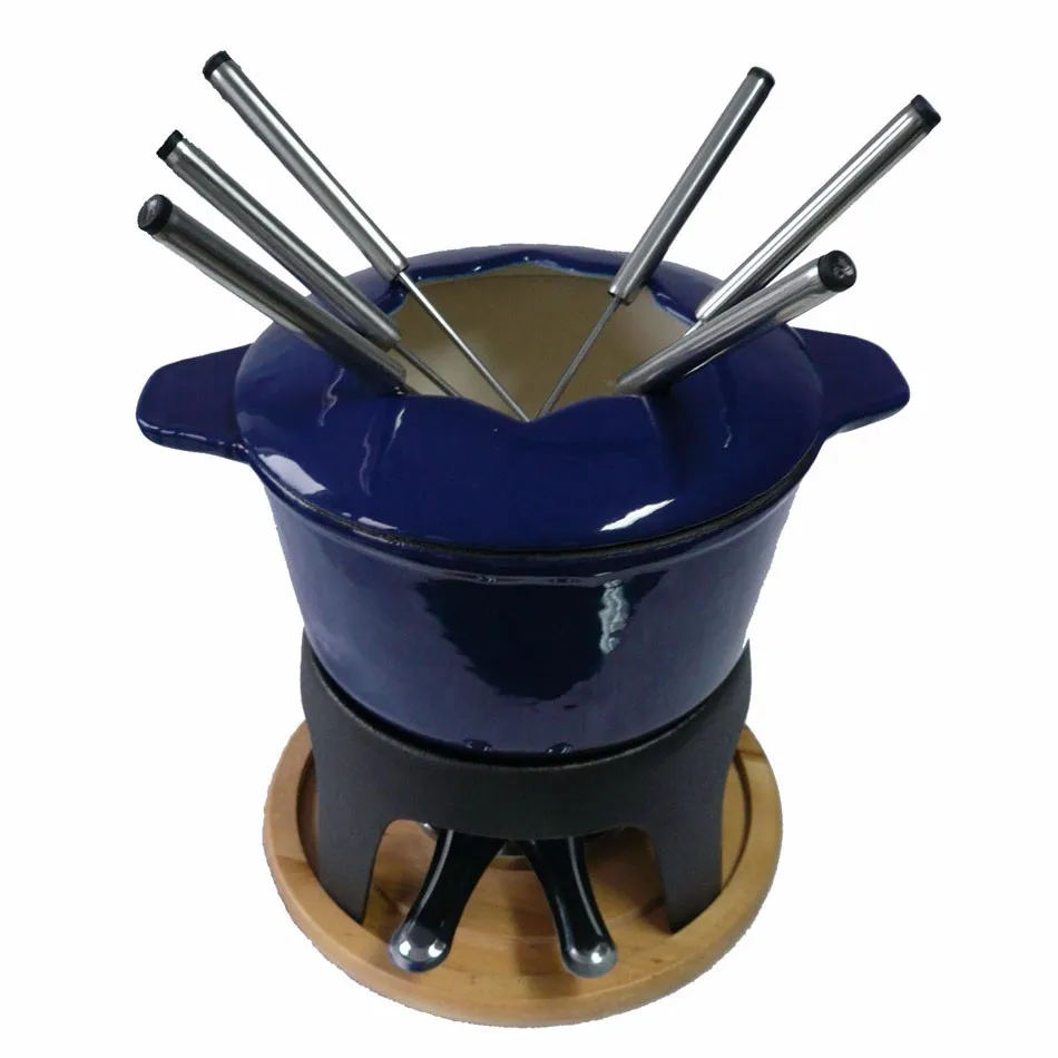 Lugano Porcelain Enamel Mini Cheese Fondue Cast Iron Fondue Buy