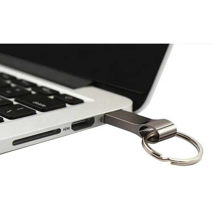 High speed sleek metal 4GB usb flash drive,customized logo promotional usb sticks 8GB 16GB,cheaper usb pendrive with chain - ANKUX.COM