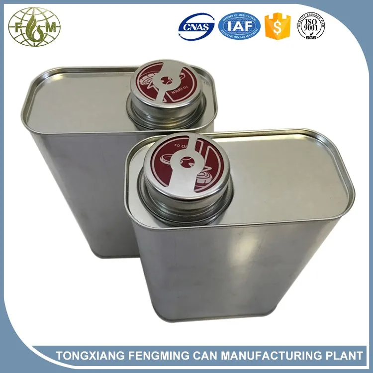 1 Liter Rectangular Tin Can Metal Barrel With Squeeze Cap Wholesale Empty Tin Cans Sale Buy