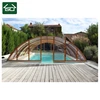 Keep leaves out sliding or telescopic Swimming pool enclosures kits
