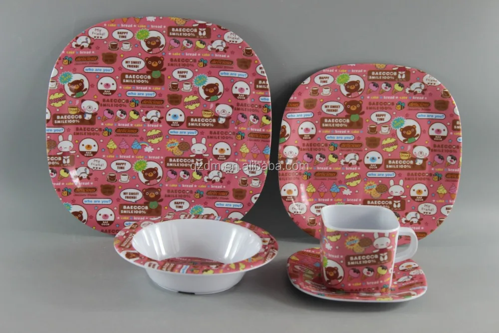 Cute Design Melamine Dinner Set