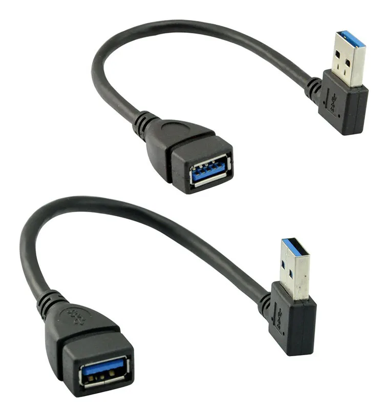90 Degree Right Angle Short And Slim Usb 3.0 Extension Cable Cord Usb