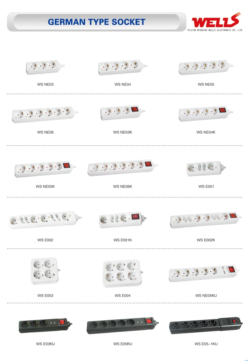 3456 Way Spain Type Power Strip,Electrical Socket Outlet With Switch Buy Power Strip,3