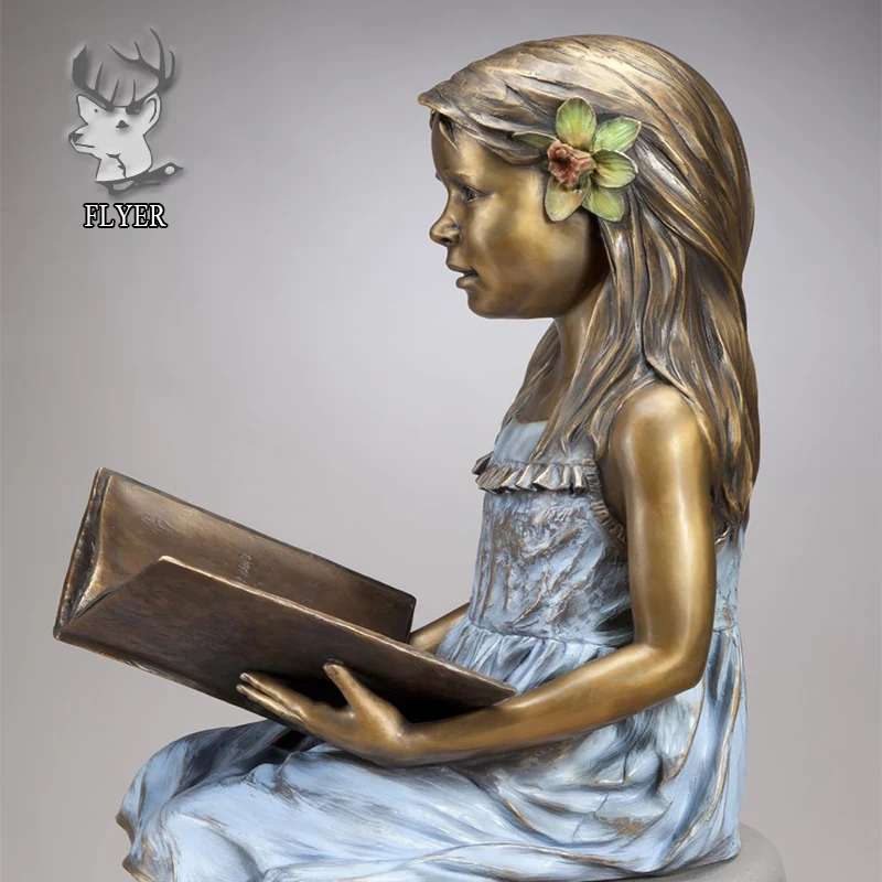Life Size Copper Children Statues Girls Sitting On Bench Buy Copper
