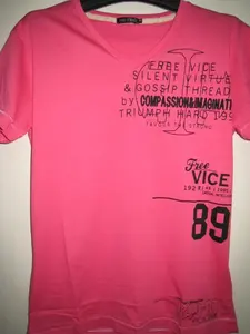100% Cotton V Neck t shirt Designed by In House Designer 100% Cotton V Neck t shirt Designed by In House Designer