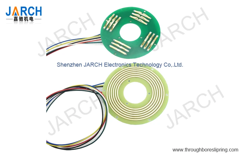 High speed 360 Rotating Electric PCB Pancake slip ring ultra thin 6mm pancace slipring 12 circuits