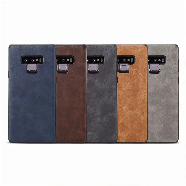 Wholesale Slim PU Leather Full Protection Back Cover for Samsung Note 9 Phone Case