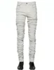 Royal wolf denim jeans manufacturer White length designed create pleats Super slim fit extra long jeans