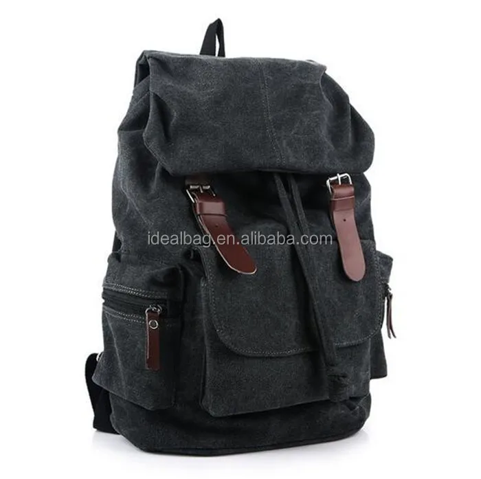 washed canvas backpack