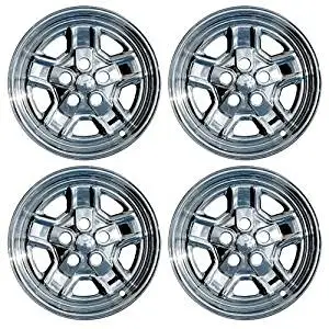 Set of 4 Chrome Wheel Skin Hub Covers With Center For 16x6 Inch 5 Lug Steel Rim - Part Number: IWCIMP/78X by IWC
