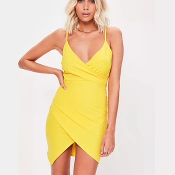 Spaghetti Strap Yellow Dress