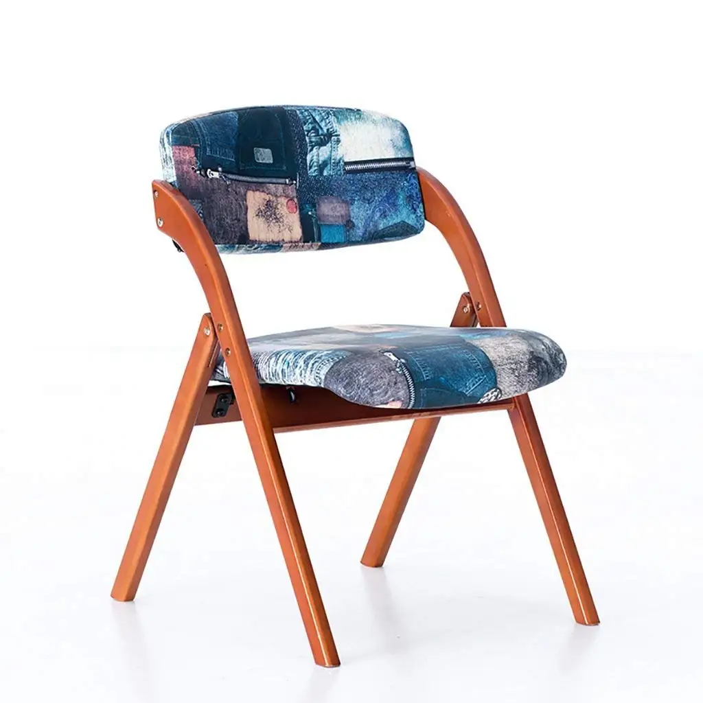 Folding Tables Chair home solid wood dining chair/simple Nordic chair/modern chair creative leisure chair folding chair Reception Chairs (Color : A)