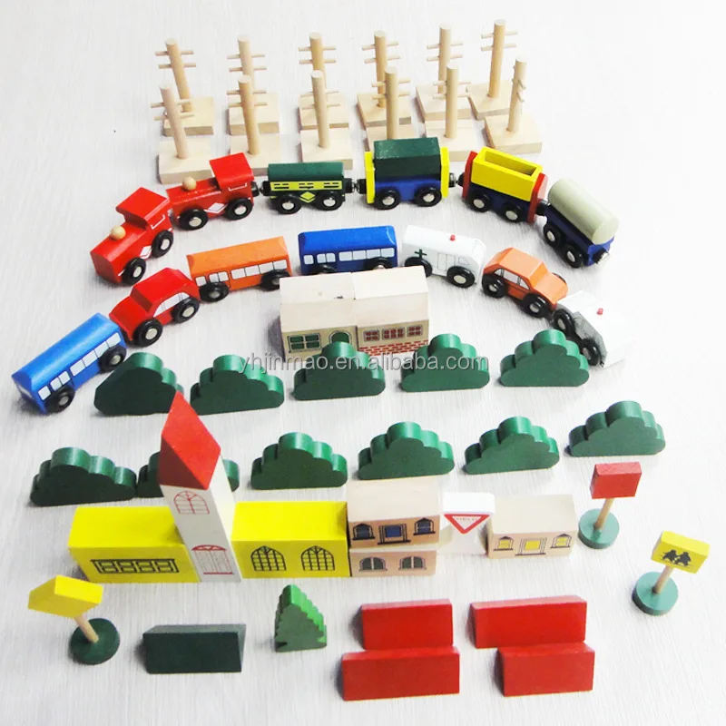 real wood toys train table