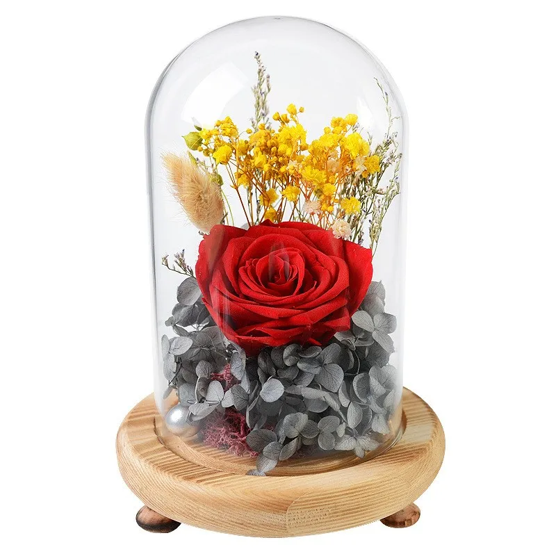 Birthday Gift Glass Rose Flower Preserved Flower Everlasting Flower For