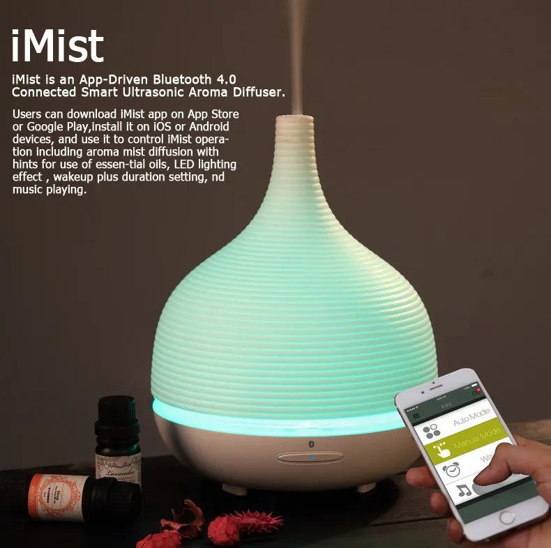 World's First Wireless Bluetooth Smart Ultrasonic Aroma Diffuser