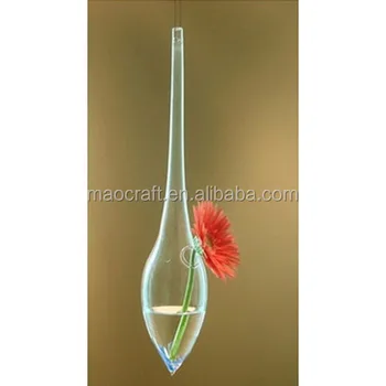 Hanging Air Plant Teardrop Glass Vase