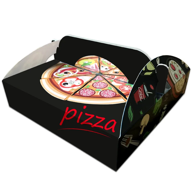 
Cheap Personalized Corrugated Paper Kraft Board Pizza Box with Handle 