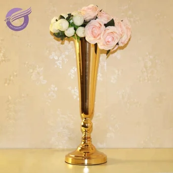 centerpieces tall gold metal larger vases