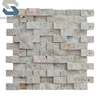 Best price split face 3d classic travertine mosaic tiles for bathroom