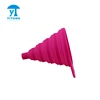 Kitchen item FDA/LFGB foldable silicone rubber funnel