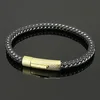Modern Style Steel Cable Mesh Wire Cord Snap Button Clasp Bracelet Bangle For Men