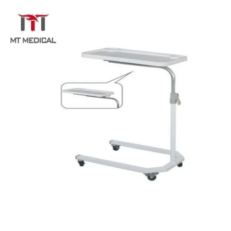 Hospital Movable Overbed Food Table For Patient